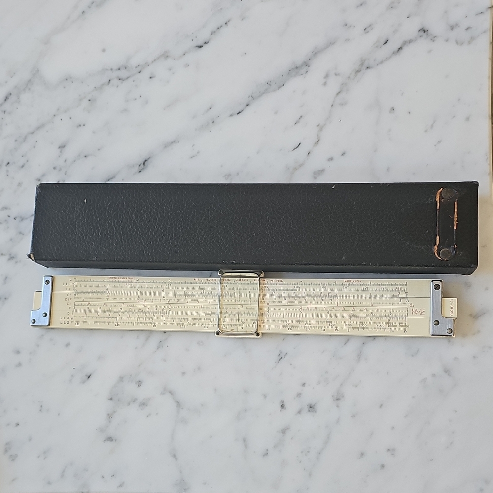 Kueffel & Esser Co. Vintage Log Log Duplex Decitrig Slide Rule Model 4081-3